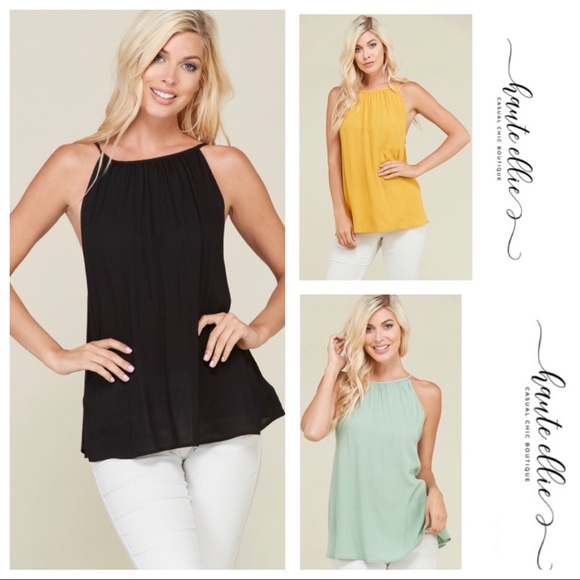 MADDIE-Crinkle Strappy Top - Picture 5 of 11